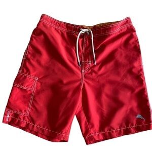 Tommy Bahama- Red Swim Trunks- size Large